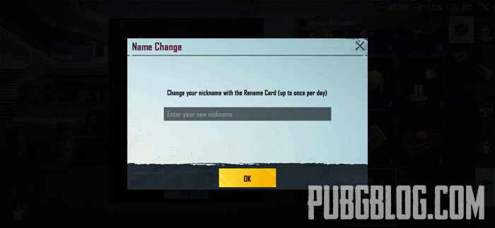 PUBG Mobile name change